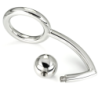 ANILLO PARA PENE DE METAL DURO CON GANCHO ANAL 45MM