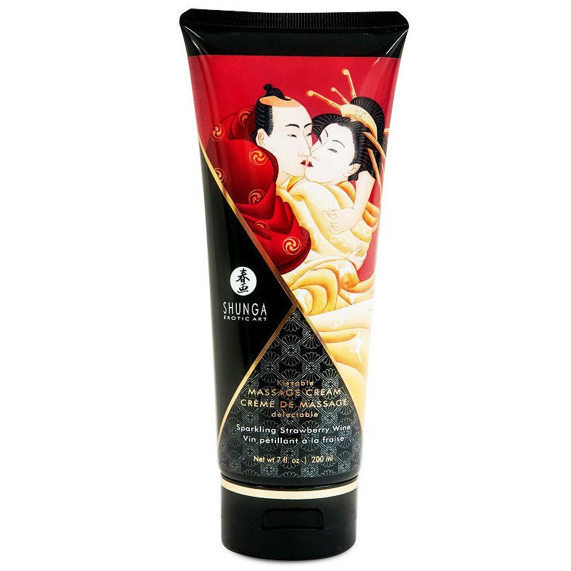 SHUNGA - CREMA DE MASAJE DE FRESA Y CAVA 200 ML