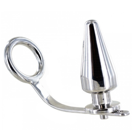 ANILLO DE ACERO DURO CON TAPÓN ANAL DE 80 X 55 MM