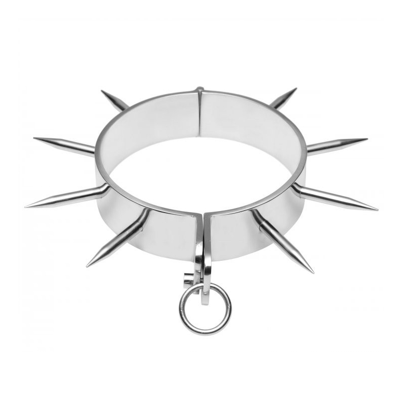METAL HARD - COLLAR DE ESCLAVA BDSM CON PUNTAS