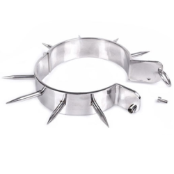 METAL HARD - COLLAR DE ESCLAVA BDSM CON PUNTAS