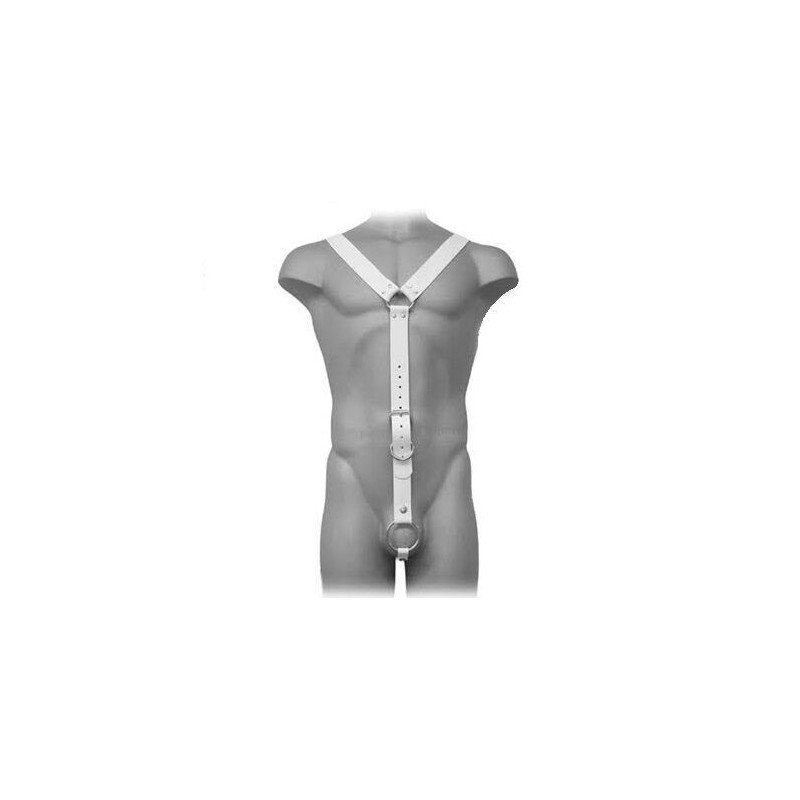 ARNÉS DE CUERO PARA HOMBRE - BLANCO