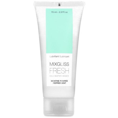 MIXGLISS - LUBRICANTE A BASE DE AGUA CON EFECTO REFRESCANTE, SABOR A MENTA FRÍA, 70 ML