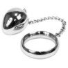 ANILLO PARA PENE DE METAL DURO - 50 MM + CADENA CON BOLA METÁLICA