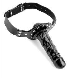 SERIE DE FANTASÍAS FETICHE - SERIE DELUXE CON MORDAZA DE BOLA Y DILDO