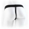 SERIE FETISH FANTASY - SERIE 9 STRAP-ON HUECO CON BOLAS 22,9 CM CARNE