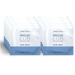 MIXGLISS - LUBRICANTE NATURAL A BASE DE AGUA, 12 DOSIS INDIVIDUALES DE 4 ML