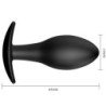 PRETTY LOVE - TAPÓN ANAL DE SILICONA CON ANCLA DE 8,5 CM NEGRO
