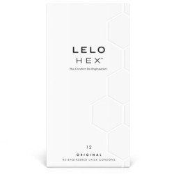 LELO - CAJA DE PRESERVATIVOS HEXAGONALES, 12 UNIDADES