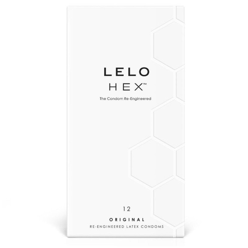 LELO - CAJA DE PRESERVATIVOS HEXAGONALES, 12 UNIDADES