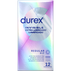 DUREX - PRESERVATIVOS INVISIBLES EXTRA LUBRICADOS 12 UNIDADES