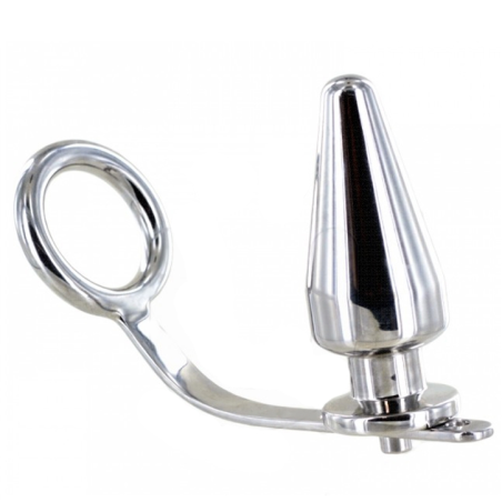 ANILLO DE ACERO DURO CON TAPÓN ANAL DE 45 X 45 MM