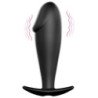 PRETTY LOVE - TAPÓN ANAL DE SILICONA CON FORMA DE PENE Y 12 MODOS DE VIBRACIÓN, COLOR NEGRO
