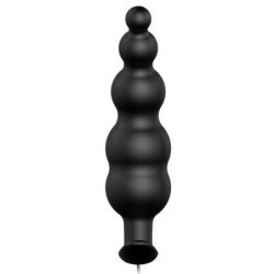 PRETTY LOVE - Tapón anal de silicona con estimulación extra y 12 modos de vibración, color negro, control remoto.