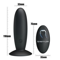 PRETTY LOVE - TAPÓN ANAL RECARGABLE CON VIBRACIÓN Y CONTROL