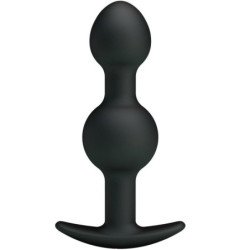 PRETTY LOVE - BOLAS ANALES DE SILICONA PARA ESTIMULACIÓN ESPECIAL 10,3 CM NEGRAS