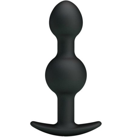 PRETTY LOVE - BOLAS ANALES DE SILICONA PARA ESTIMULACIÓN ESPECIAL 10,3 CM NEGRAS