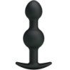PRETTY LOVE - BOLAS ANALES DE SILICONA PARA ESTIMULACIÓN ESPECIAL 10,3 CM NEGRAS