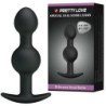 PRETTY LOVE - BOLAS ANALES DE SILICONA PARA ESTIMULACIÓN ESPECIAL 10,3 CM NEGRAS