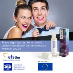 500 COSMETICS - PHIERO NIGHT WOMAN. PERFUME CON FEROMONAS EN FORMATO ROLL-ON PARA MUJER.