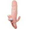 BAILE - FUNDA PARA PENE BRAVE MAN CON ESTIMULACIÓN DE CLÍTORIS Y ANAL, COLOR CARNE, 16,5 CM