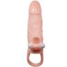 BAILE - FUNDA PARA PENE BRAVE MAN CON ESTIMULACIÓN DE CLÍTORIS Y ANAL, COLOR CARNE, 16,5 CM