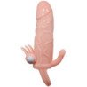 BAILE - FUNDA PARA PENE BRAVE MAN CON ESTIMULACIÓN DE CLÍTORIS Y ANAL, COLOR CARNE, 16,5 CM