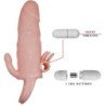 BAILE - FUNDA PARA PENE BRAVE MAN CON ESTIMULACIÓN DE CLÍTORIS Y ANAL, COLOR CARNE, 16,5 CM