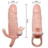BAILE - FUNDA PARA PENE BRAVE MAN CON ESTIMULACIÓN DE CLÍTORIS Y ANAL, COLOR CARNE, 16,5 CM