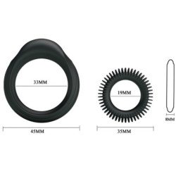 BAILE - KIT DE 2 ANILLOS DE SILICONA ANILLO DE MASCULINIDAD