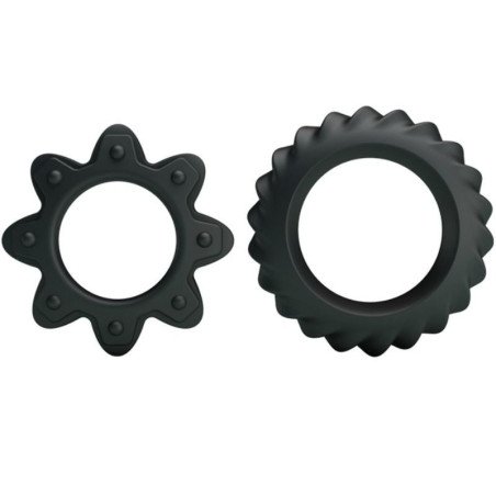 BAILE - KIT DE 2 ANILLOS DE SILICONA FLORALES