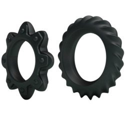 BAILE - KIT DE 2 ANILLOS DE SILICONA FLORALES