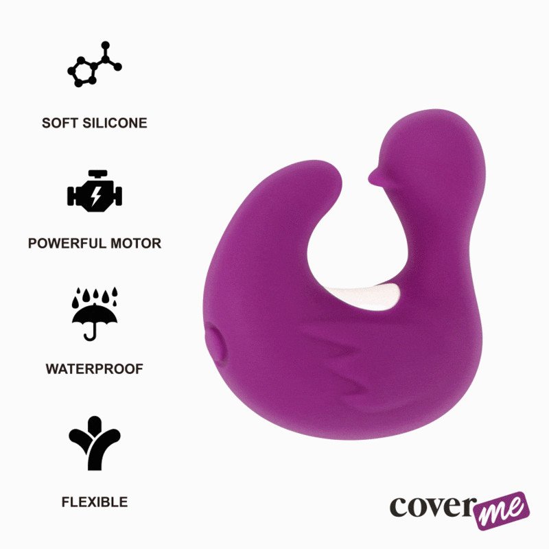 COVERME - DUCKYMANIA DEDAL RECARGABLE DE SILICONA PARA ESTIMULAR LA CABEZA DE UN PATO