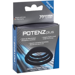 JOYDIVISION POTENZDUO - CONJUNTO DE 3 ANILLOS NEGROS - S, M, L