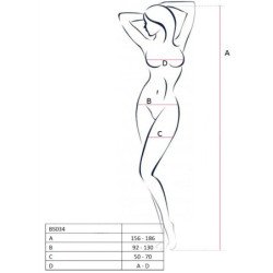 PASSION - WOMAN BS034 BODYSTOCKING ROJO TALLA UNICA