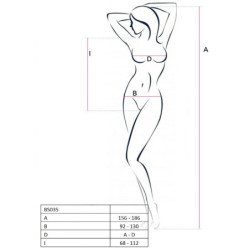 PASSION - WOMAN BS035 BODYSTOCKING BLANCO TALLA UNICA