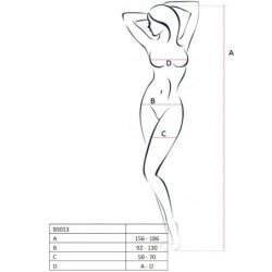 PASSION - WOMAN BS013 BODYSTOCKING NEGRO TALLA ÚNICA