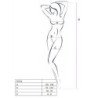 PASSION - WOMAN BS014 BODYSTOCKING BLANCO TALLA UNICA
