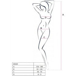 PASSION - WOMAN BS020 BODYSTOCKING BLANCO TALLA UNICA
