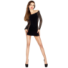 PASSION - WOMAN BS025 BODYSTOCKING ESTILO VESTIDO NEGRO TALLA UNICA