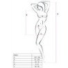 PASSION - WOMAN BS025 BODYSTOCKING ESTILO VESTIDO NEGRO TALLA UNICA