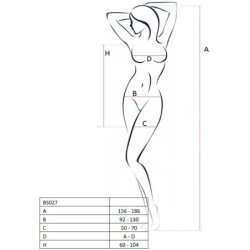 PASIÓN - BODY STOCKING ESTILO VESTIDO NEGRO PARA MUJER BS027 TALLA ÚNICA