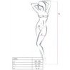 PASSION - WOMAN BS031 BODYSTOCKING BLANCO TALLA UNICA