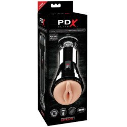 PDX ELITE - MASTURBADOR CON VIBRACIÓN Y EFECTO DE COMPRESOR