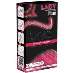 UNIQ - PRESERVATIVOS FEMENINOS SIN LÁTEX CON LIGUERO 3 UNIDADES