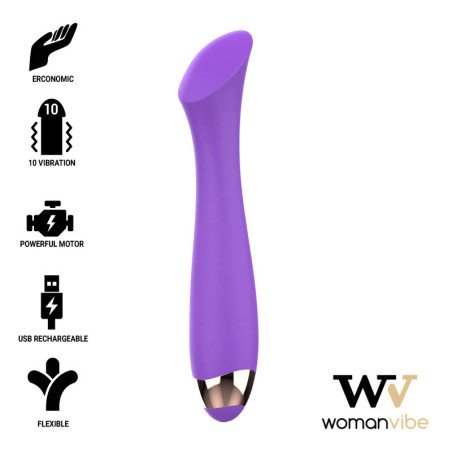 WOMANVIBE - VIBRADOR RECARGABLE DE SILICONA MANDY "K" POINT
