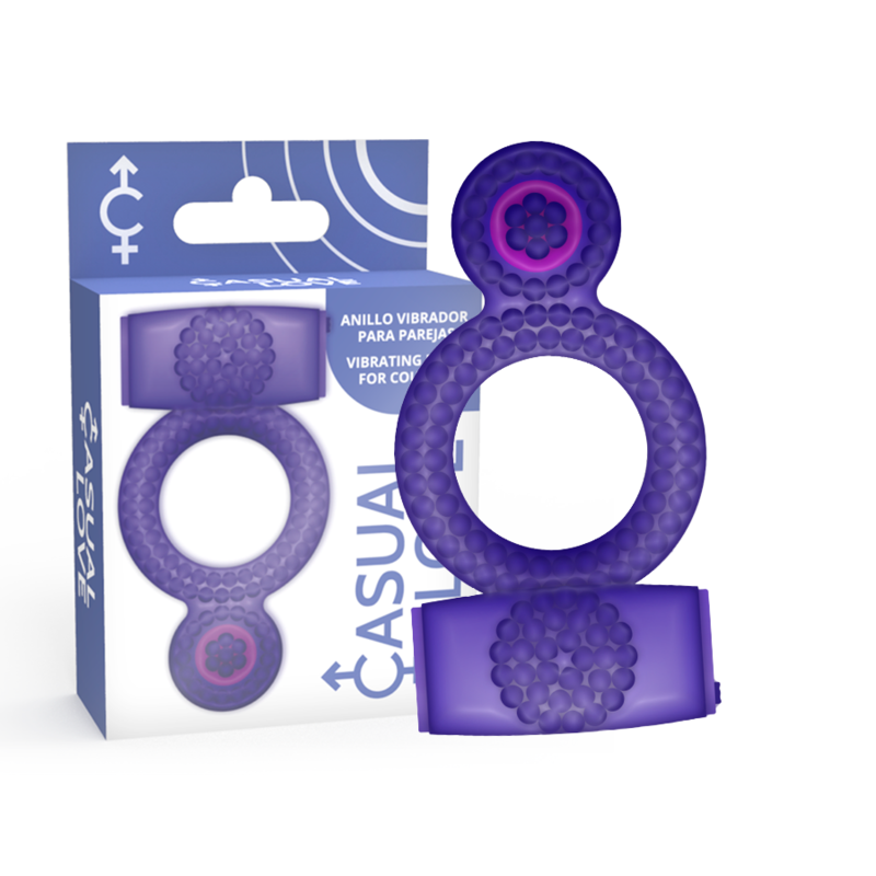 AMOR CASUAL - ANILLO VIBRADOR DOBLE PLACER MORADO