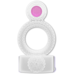AMOR CASUAL - ANILLO VIBRADOR DOBLE PLACER TRANSPARENTE