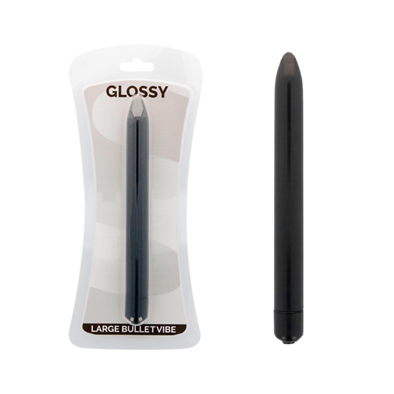 GLOSSY - SLIM VIBRADOR NEGRO