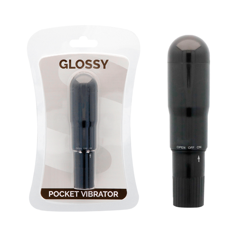 GLOSSY - POCKET VIBRADOR NEGRO